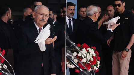 Kemal Kılıçdaroğlu, Genel Merkezdeki Bayramlaşmada Güvercin Sorunu Yaşadı