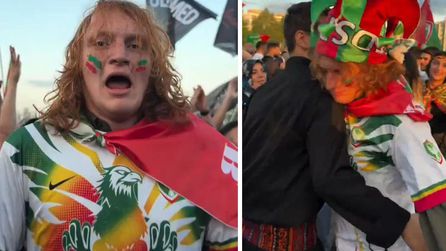 Amerikalı genç Amedspor’un şampiyonluk kutlamalarında yer aldı