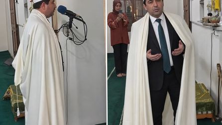 Cezayir Büyükelçisi Küçükyılmaz, Tebbun'un köyünde ezan okudu
