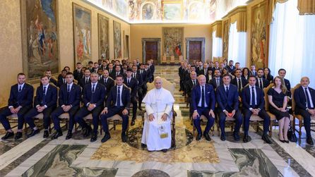 Inter futbol takımı Papa ile Vatikan'da buluştu