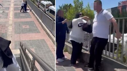 Bursa'da kadına yardım eden başka bir kadın olay yerinde müdahale etti