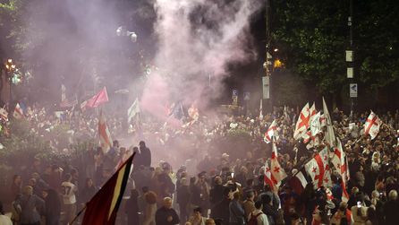 Tiflis'te hükümet karşıtı protestolar düzenlendi