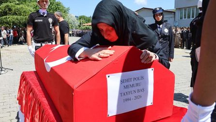Muğla'da şehit polis memuru Tayfun Baş için veda töreni düzenlendi