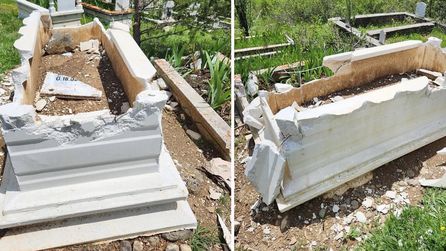 Bolu'da mezar taşları tahrip edildi, jandarma soruşturma başlattı