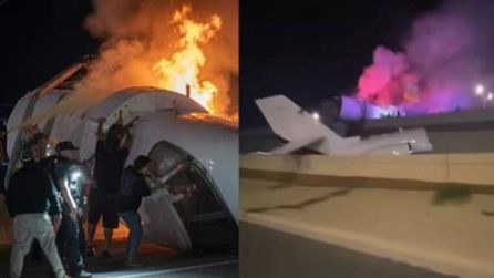 Küçük uçak Texas'ta otobana düştü, bir kişi hayatını kaybetti