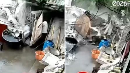 Çin'de tuvaletteyken çöken bina kadını altında bırakmadı