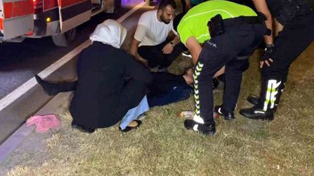 İnegöl'de motosiklet kazasında genç yaralandı, annesi yanında kaldı