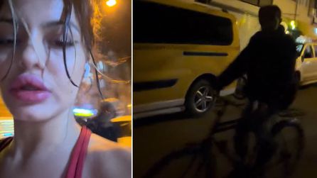 Spor sonrası kadın ile bisikletli arasında tartışma yaşandı