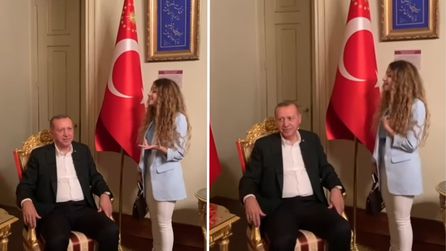 Pınar Süer, Cumhurbaşkanı Erdoğan'a 'Gönül Dağı' türküsünü seslendirdi