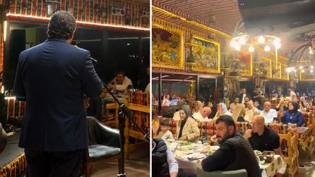 Hakan Taşıyan İstanbul'da bir ciğerci restoranında sahne aldı