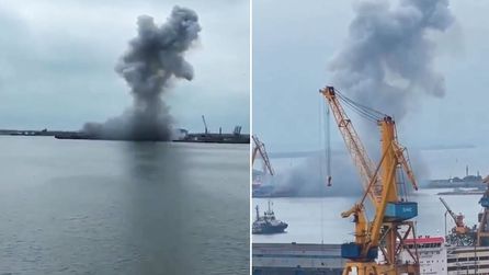 Köstence Limanı'nda insansız deniz aracında patlama meydana geldi