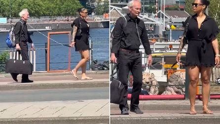 Amsterdam'da sokakta ilginç anlar kaydedildi