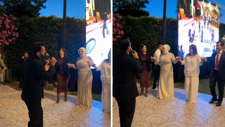 Pervin Buldan, düğün töreninde halay çekerek eğlendi