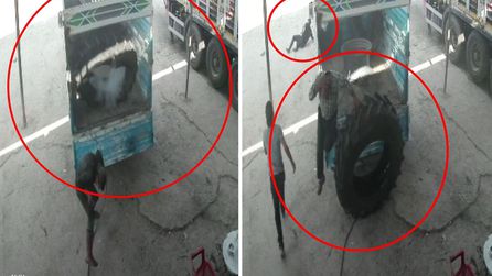 Siirt'te Lastik Patladı, İki İşçi Yaralandı