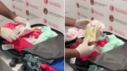 Antalya Havalimanı'nda bebek bezinden 381 bin euro yakalandı