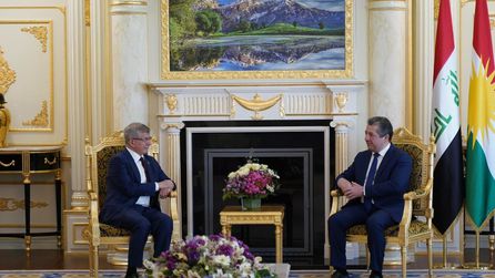 Davutoğlu ve Barzani Erbil'de ilişkileri güçlendirmeyi görüştü