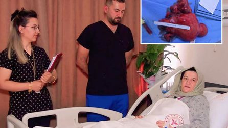 Şanlıurfa'da karnındaki kitle nedeniyle ameliyat oldu