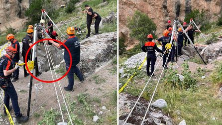 Kaçak kazı yapan iki kişinin cansız bedenleri kuyudan çıkarıldı