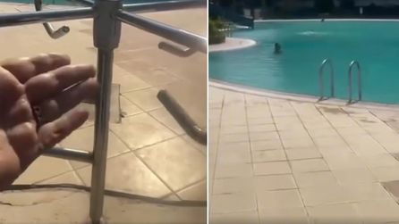 Mersin'deki sitede havuz yasağına tepki gösteren kadın görüntüledi