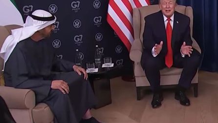 Trump ve BAE lideri G7 Zirvesi'nde dikkat çeken anlar yaşadı