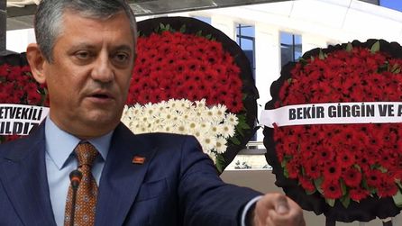 Özgür Özel'den cenazeye damga vuran çelenk