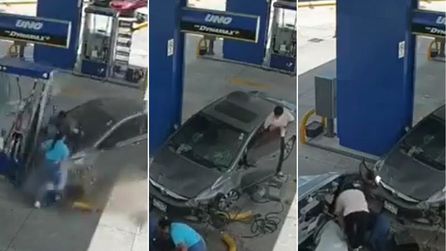 Tegucigalpa'da otomobil kazası sonrası skandal görüntüler
