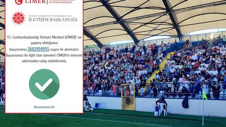 Çarşambaspor taraftarları hakem kararlarını CİMER'e şikayet etti