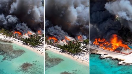 Bayahibe'deki otelde yangın, binlerce turist tahliye edildi