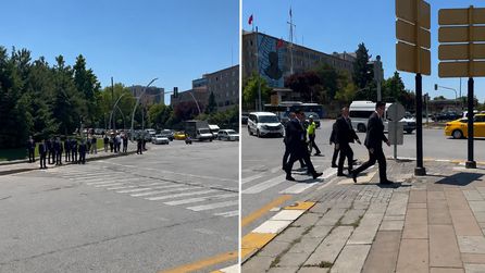 Mustafa Çiftçi, Bakanlık Binasına Yürüyerek Gitti