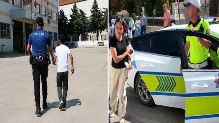 Nizip'te polis, sınava geç kalan öğrencilere yardımcı oldu