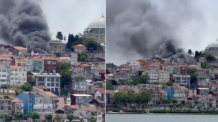 İstanbul Fatih'te yangın: Araçlar alev alev, dumanlar havayı kapladı