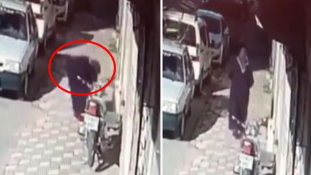 Elazığ'da düşen parayı alan kadın güvenlik kamerasına yansıdı