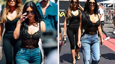 Monaco Grand Prix'de Kim Kardashian'ın dikkat çeken görünümü