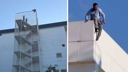 İzmit'te intihar girişimi: Dilenme iddiasıyla çatıya çıktı