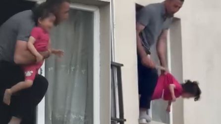 Ankara'da rehine krizi: Baba kızıyla pencereden sarkıtıldı