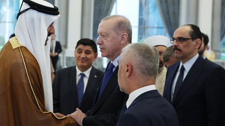 Cumhurbaşkanı Erdoğan, Katar'da taziye ziyareti yaptı