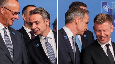 Yunanistan Başbakanı Miçotakis'in tuhaf hareketleri dikkat çekti