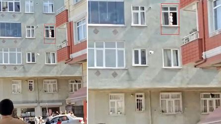 Bebek pencereden yürüdü, mahallede panik yaşandı