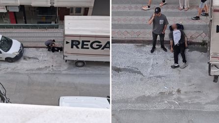 Arnavutköy'de alkol etkisiyle kamyonete başını vuran şahıs hastaneye kaldırıldı