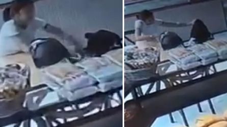 Eskişehir'de fırında hırsızlık yapan kadın güvenlik kamerasında