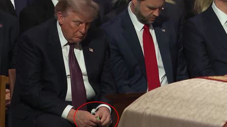 Trump'ın cenaze töreninde nane şekeri anı