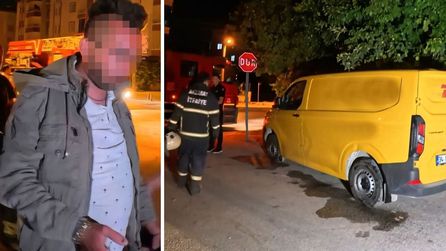 Aksaray'da kargo kamyonetine bıçakla saldıran şahıs gözaltına alındı