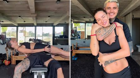 Icardi ve China Suárez spor salonunda eğlenceli anlar paylaştı