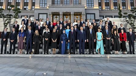 Cumhurbaşkanlığı Külliyesi'nde NATO Zirvesi için resepsiyon düzenlendi