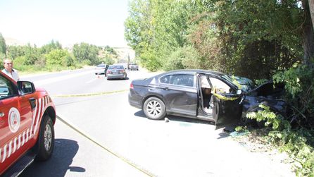 Malatya'da otomobilin ağaca çarpması sonucu iki ölüm birden yaşandı