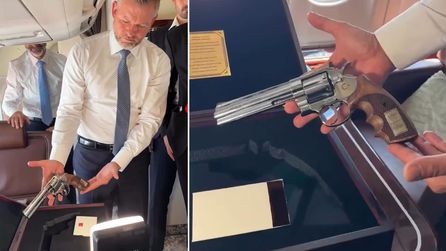 Erdoğan'ın hediye ettiği revolverler Avrupa'da gündem oldu