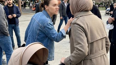 Konya'da başörtülü kadına hakaret eden kadın tutuklandı