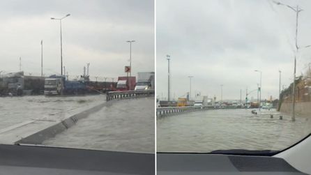 Üsküdar'da sağanak yağmur sonrası su baskınları meydana geldi