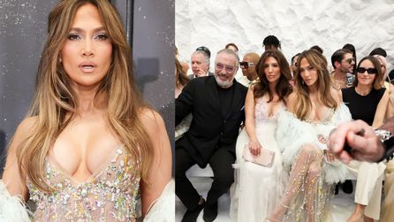 Jennifer Lopez, Paris Moda Haftası'nda dikkat çekici bir elbise giydi