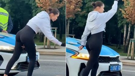 Kazakistan'da Trafik Cezası Sonrası Dans Eden Sürücü